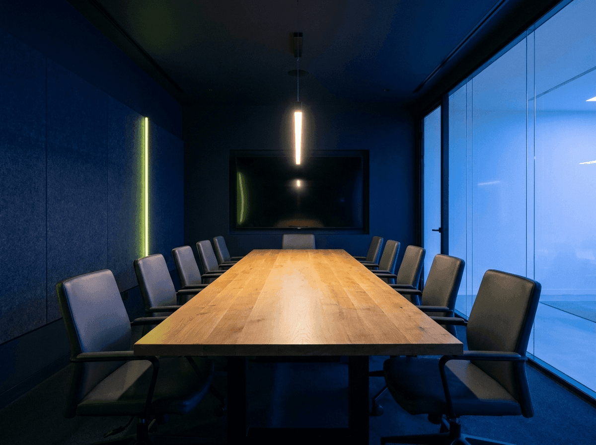 NILAgent boardroom with branded wall
